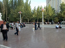 People in the park, Kashgar