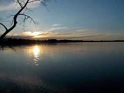 Eventually the sun sets, Lake Valday