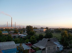 Bishkek, a stunning view of the mountains......except..