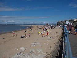 Morecambe beach with tide in