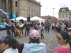 Sunday entertainment in Bogota.