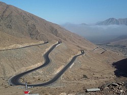 Switchbacks through the mountains