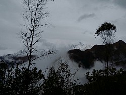 Snow in the mountains