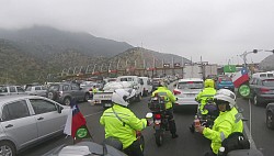 Just a bit of a traffic jam at a small toll stop!