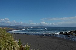 Black sand beaches