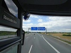 Entering Germany, taken from a bus